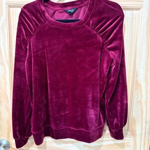 Simply Vera Vera Wang Rich Burgundy Velvet Top